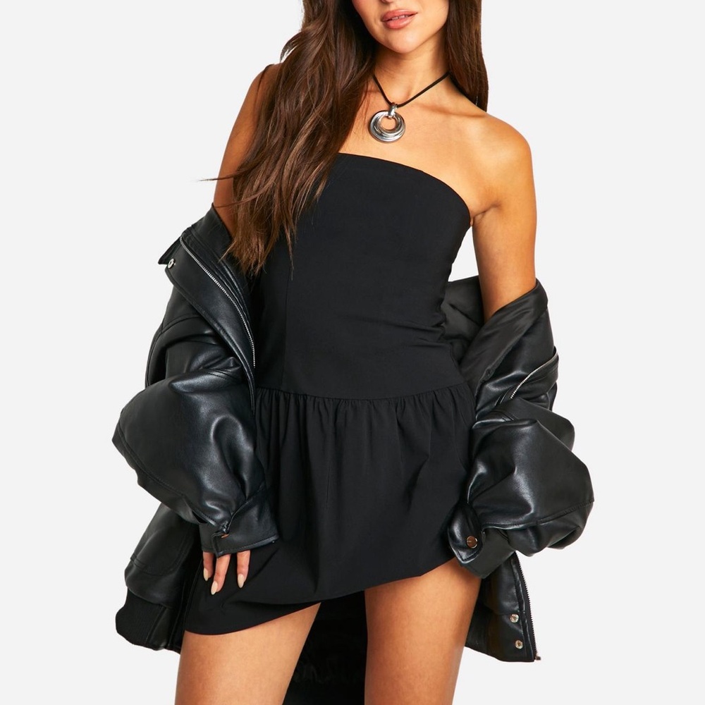 drop waist skater mini dress size 14 brand new with tags from boohoo